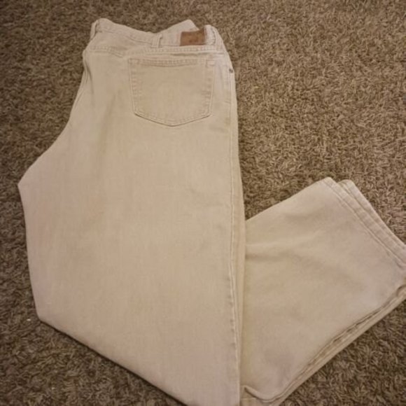 land ends Jeans Lands End Mens Khaki Jeans Traditional Fit Size 44